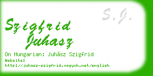 szigfrid juhasz business card